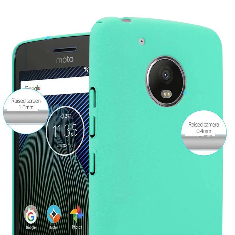 Cadorabo Hülle kompatibel mit Motorola MOTO G5 Hard Case Schutzhülle in Frosted Optik gegen Kratzer und Stöße