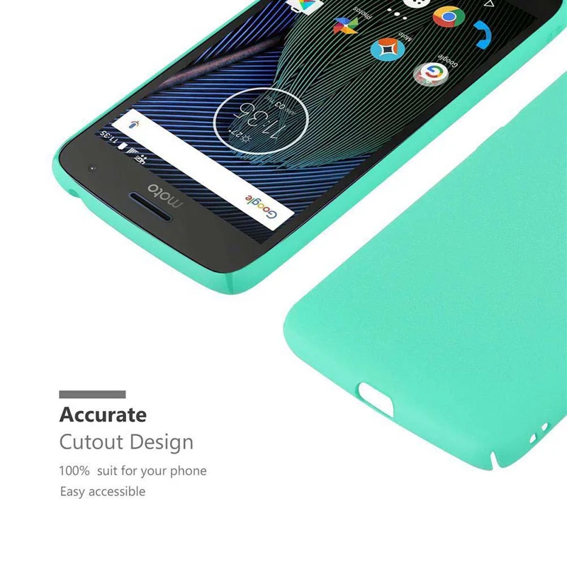 Cadorabo Hülle kompatibel mit Motorola MOTO G5 Hard Case Schutzhülle in Frosted Optik gegen Kratzer und Stöße