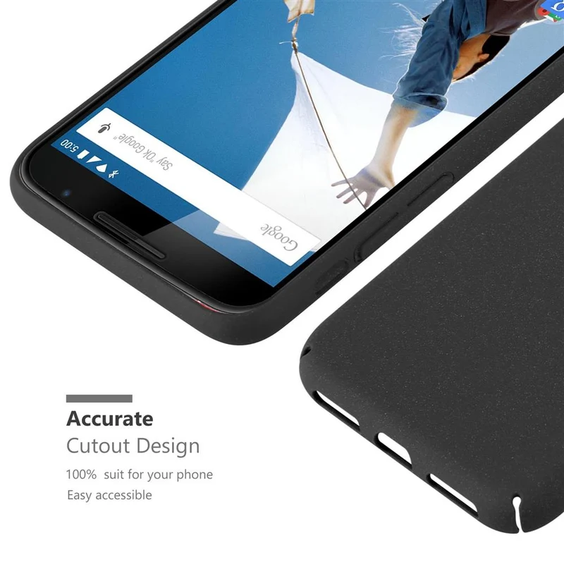 Cadorabo Hülle kompatibel mit Motorola Google NEXUS 6 Hard Case Schutzhülle in Frosted Optik gegen Kratzer und Stöße
