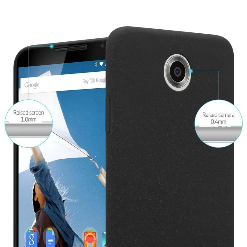 Cadorabo Hülle kompatibel mit Motorola Google NEXUS 6 Hard Case Schutzhülle in Frosted Optik gegen Kratzer und Stöße