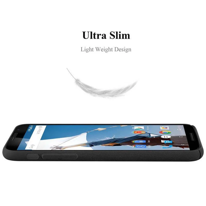 Cadorabo Hülle kompatibel mit Motorola Google NEXUS 6 Hard Case Schutzhülle in Frosted Optik gegen Kratzer und Stöße
