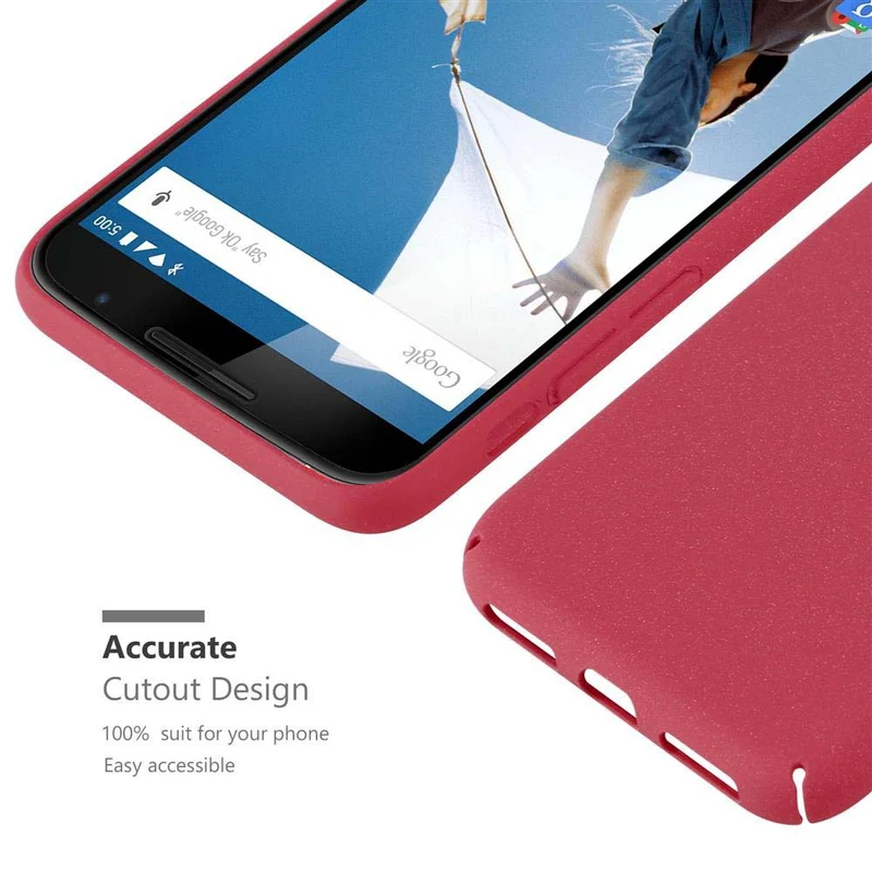 Cadorabo Hülle kompatibel mit Motorola Google NEXUS 6 Hard Case Schutzhülle in Frosted Optik gegen Kratzer und Stöße