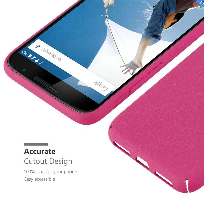 Cadorabo Hülle kompatibel mit Motorola Google NEXUS 6 Hard Case Schutzhülle in Frosted Optik gegen Kratzer und Stöße