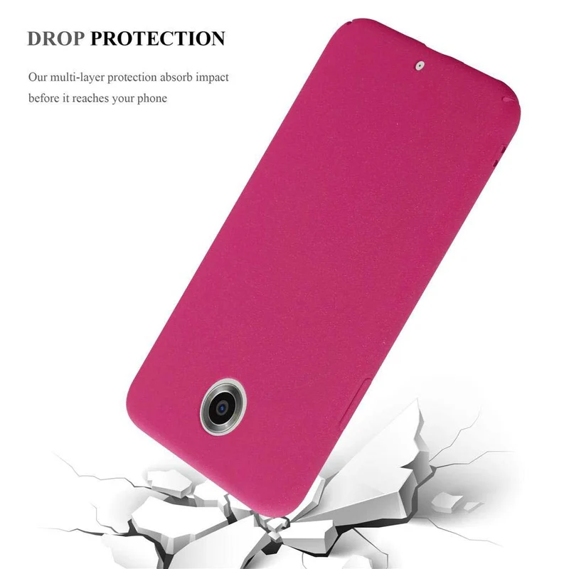 Cadorabo Hülle kompatibel mit Motorola Google NEXUS 6 Hard Case Schutzhülle in Frosted Optik gegen Kratzer und Stöße