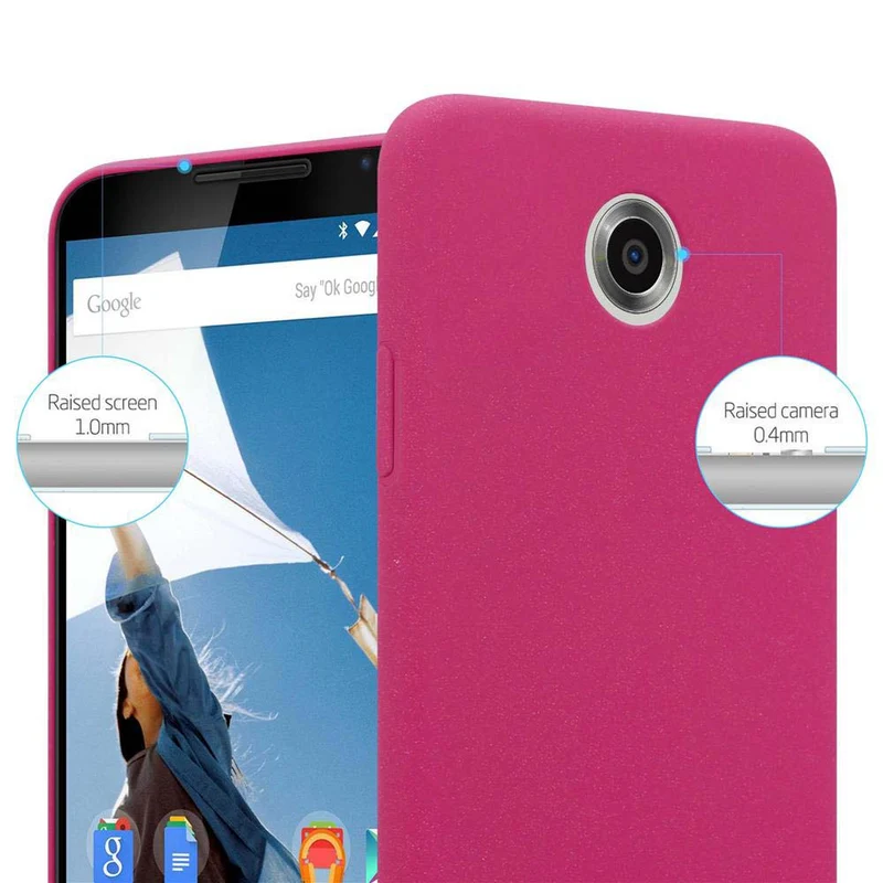 Cadorabo Hülle kompatibel mit Motorola Google NEXUS 6 Hard Case Schutzhülle in Frosted Optik gegen Kratzer und Stöße