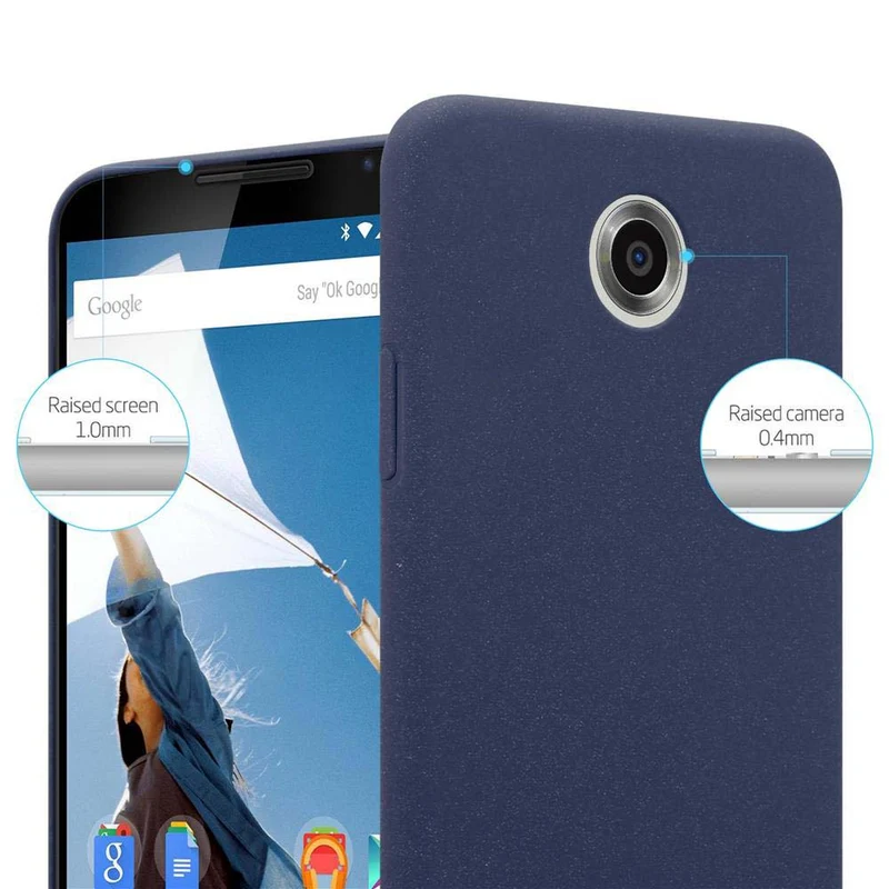 Cadorabo Hülle kompatibel mit Motorola Google NEXUS 6 Hard Case Schutzhülle in Frosted Optik gegen Kratzer und Stöße