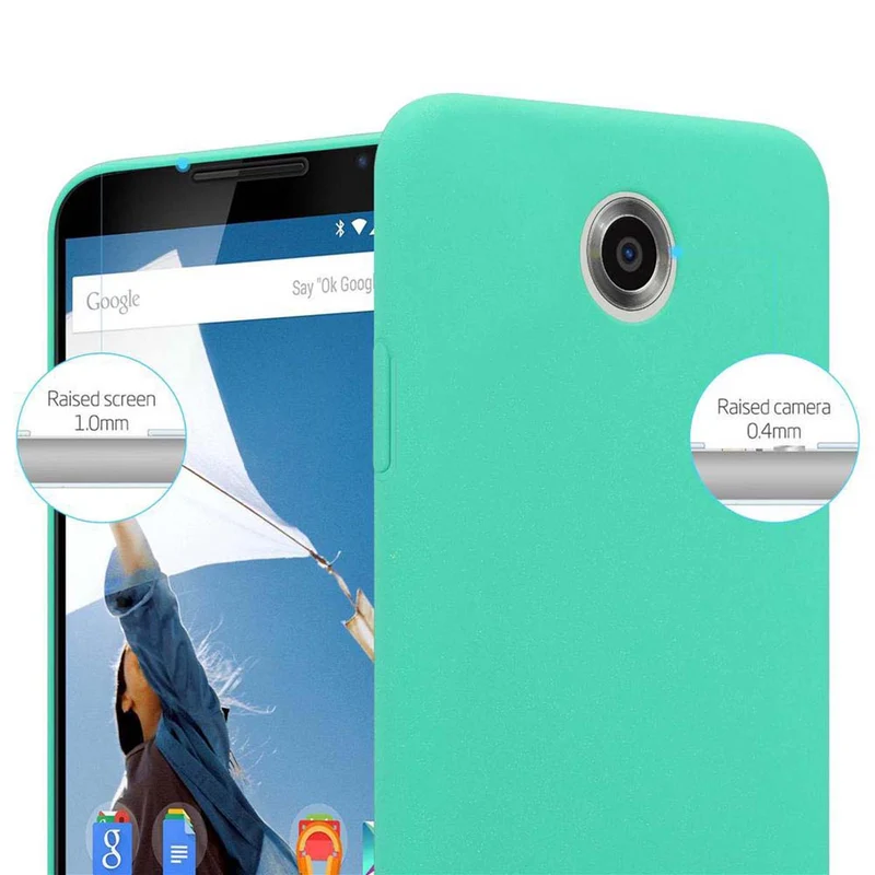 Cadorabo Hülle kompatibel mit Motorola Google NEXUS 6 Hard Case Schutzhülle in Frosted Optik gegen Kratzer und Stöße