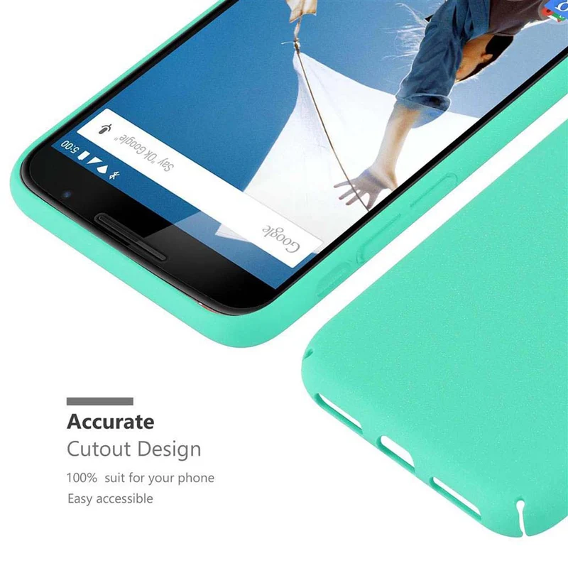 Cadorabo Hülle kompatibel mit Motorola Google NEXUS 6 Hard Case Schutzhülle in Frosted Optik gegen Kratzer und Stöße