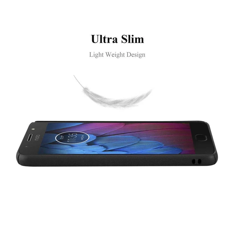Cadorabo Hülle kompatibel mit Motorola MOTO G5S Hard Case Schutzhülle in Frosted Optik gegen Kratzer und Stöße