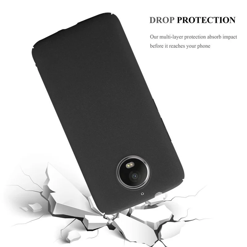 Cadorabo Hülle kompatibel mit Motorola MOTO G5S Hard Case Schutzhülle in Frosted Optik gegen Kratzer und Stöße