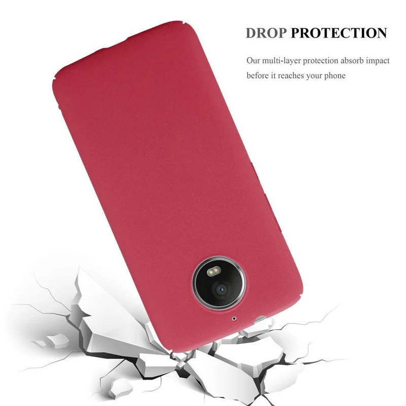 Cadorabo Hülle kompatibel mit Motorola MOTO G5S Hard Case Schutzhülle in Frosted Optik gegen Kratzer und Stöße