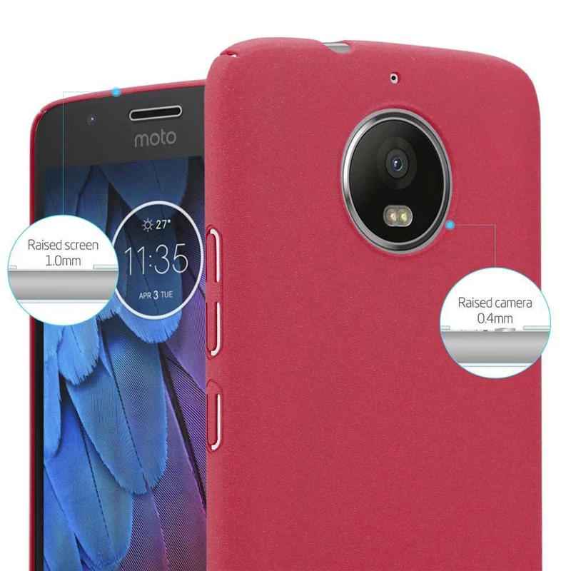 Cadorabo Hülle kompatibel mit Motorola MOTO G5S Hard Case Schutzhülle in Frosted Optik gegen Kratzer und Stöße