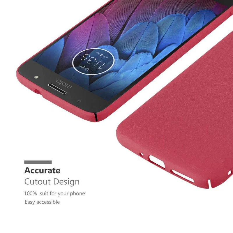 Cadorabo Hülle kompatibel mit Motorola MOTO G5S Hard Case Schutzhülle in Frosted Optik gegen Kratzer und Stöße