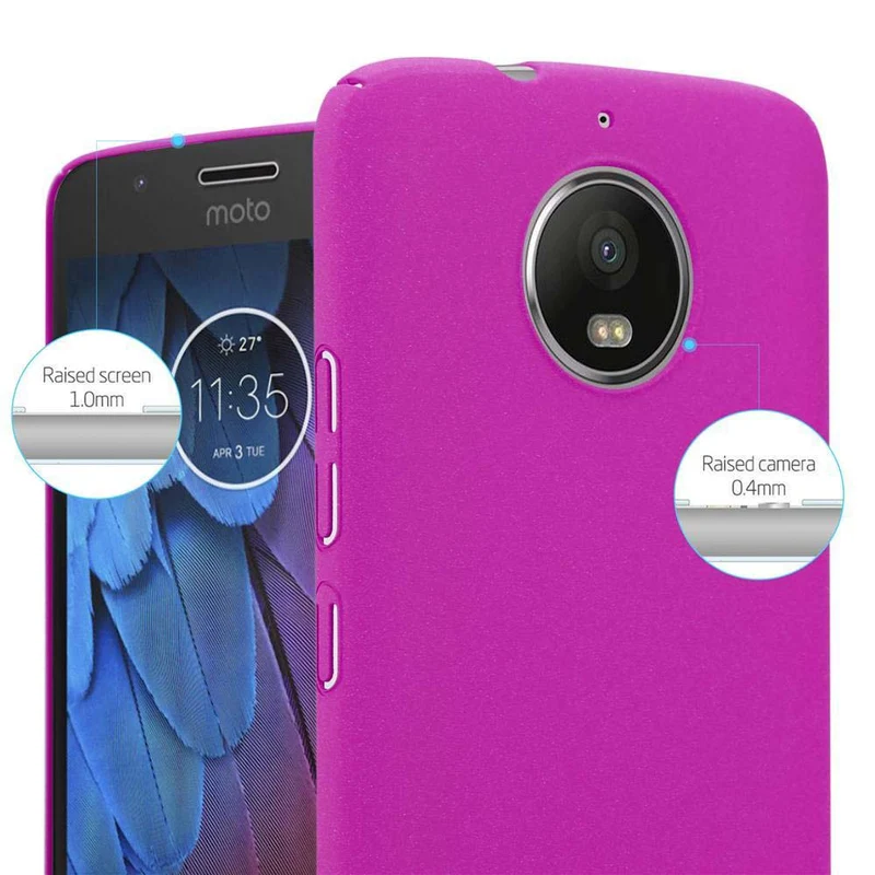 Cadorabo Hülle kompatibel mit Motorola MOTO G5S Hard Case Schutzhülle in Frosted Optik gegen Kratzer und Stöße