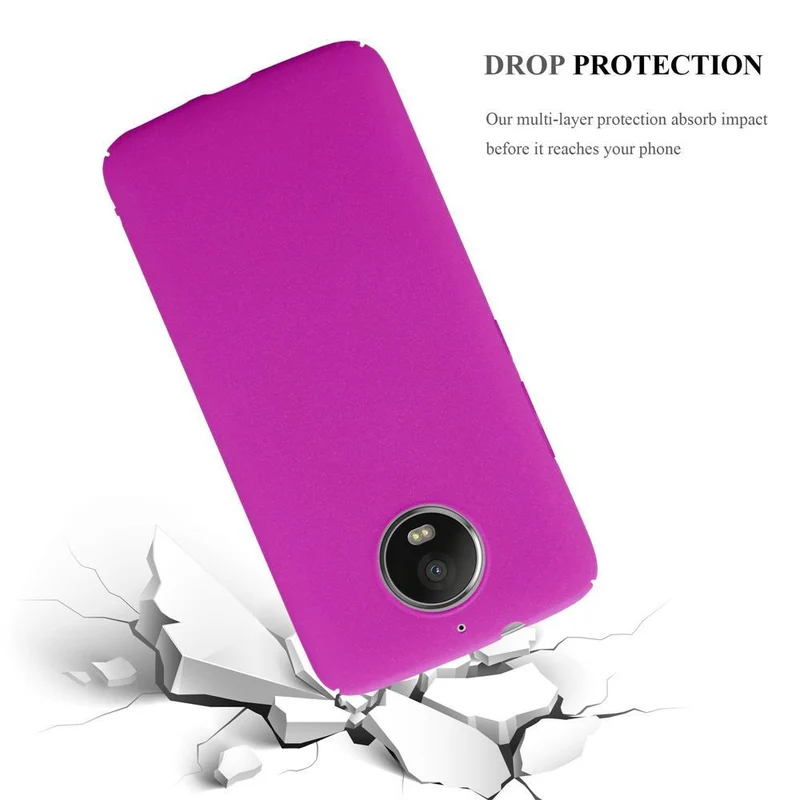 Cadorabo Hülle kompatibel mit Motorola MOTO G5S Hard Case Schutzhülle in Frosted Optik gegen Kratzer und Stöße