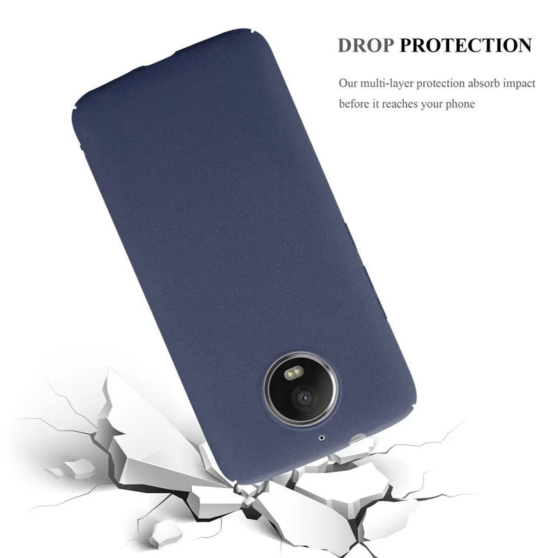 Cadorabo Hülle kompatibel mit Motorola MOTO G5S Hard Case Schutzhülle in Frosted Optik gegen Kratzer und Stöße
