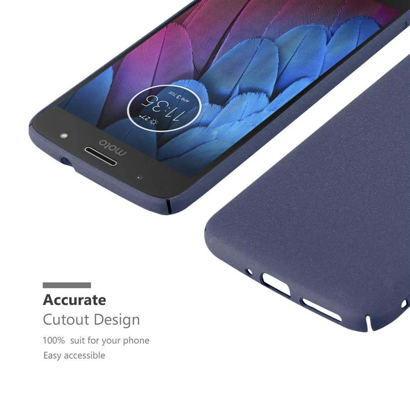Cadorabo Hülle kompatibel mit Motorola MOTO G5S Hard Case Schutzhülle in Frosted Optik gegen Kratzer und Stöße