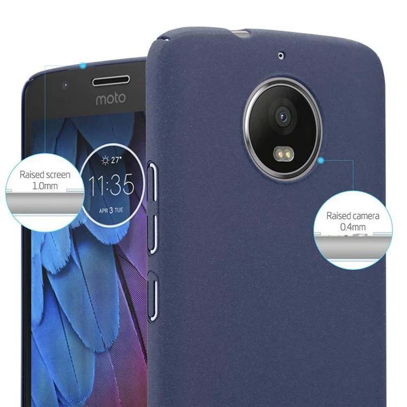 Cadorabo Hülle kompatibel mit Motorola MOTO G5S Hard Case Schutzhülle in Frosted Optik gegen Kratzer und Stöße