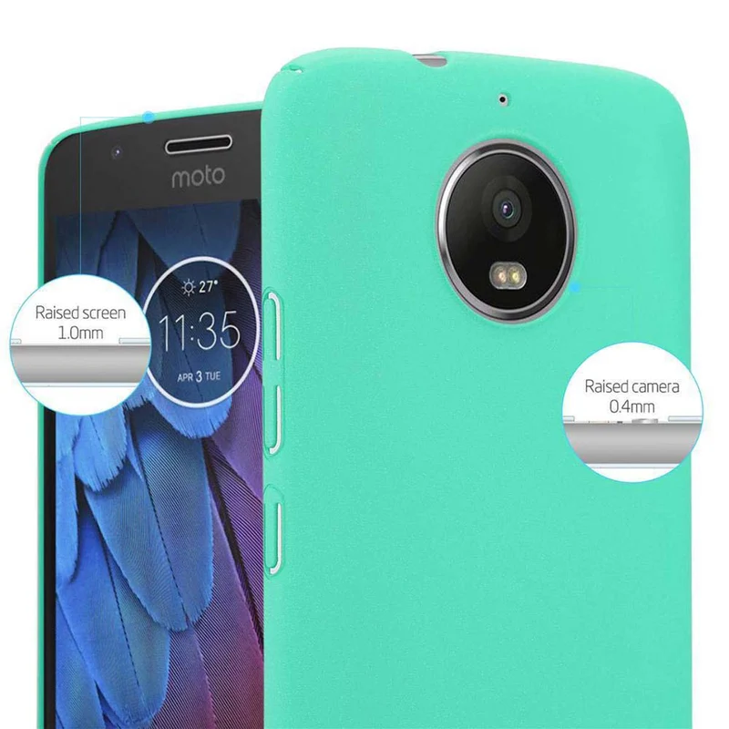 Cadorabo Hülle kompatibel mit Motorola MOTO G5S Hard Case Schutzhülle in Frosted Optik gegen Kratzer und Stöße