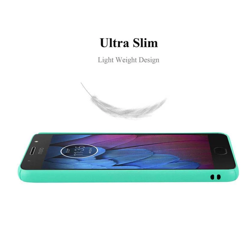 Cadorabo Hülle kompatibel mit Motorola MOTO G5S Hard Case Schutzhülle in Frosted Optik gegen Kratzer und Stöße
