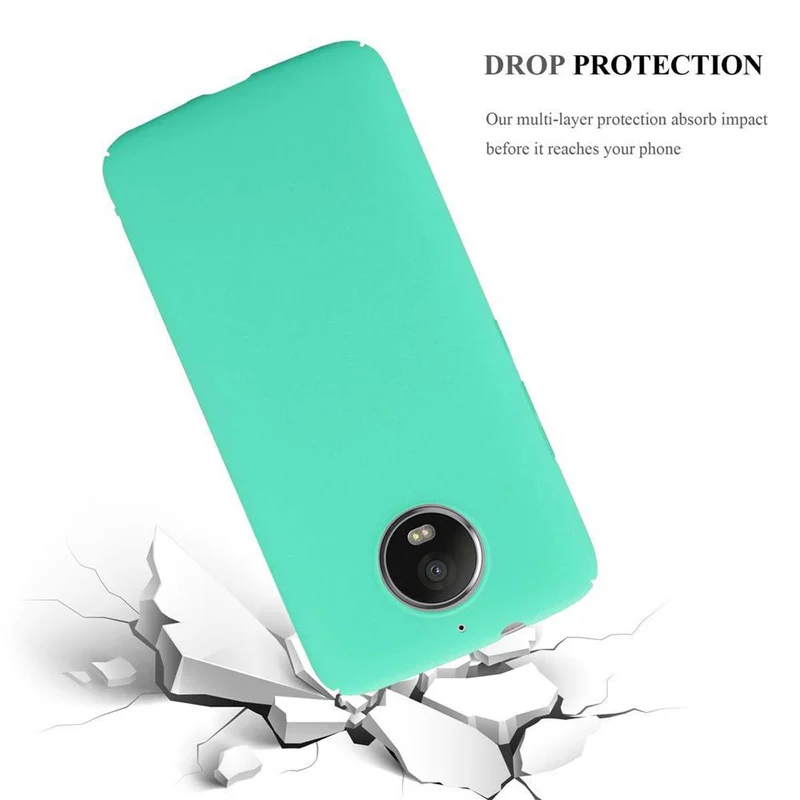 Cadorabo Hülle kompatibel mit Motorola MOTO G5S Hard Case Schutzhülle in Frosted Optik gegen Kratzer und Stöße