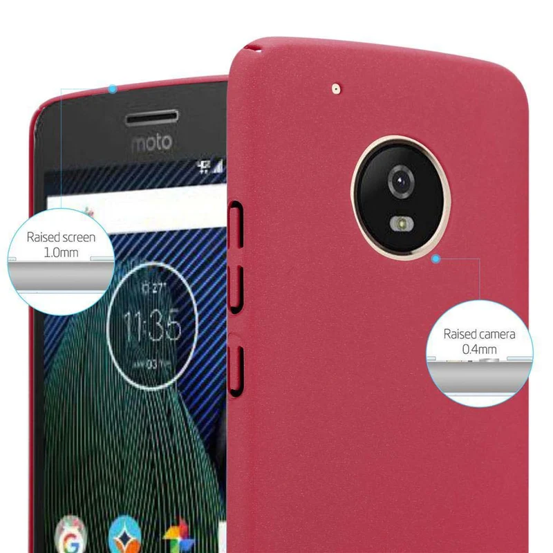Cadorabo Hülle kompatibel mit Motorola MOTO G5 PLUS Hard Case Schutzhülle in Frosted Optik gegen Kratzer und Stöße