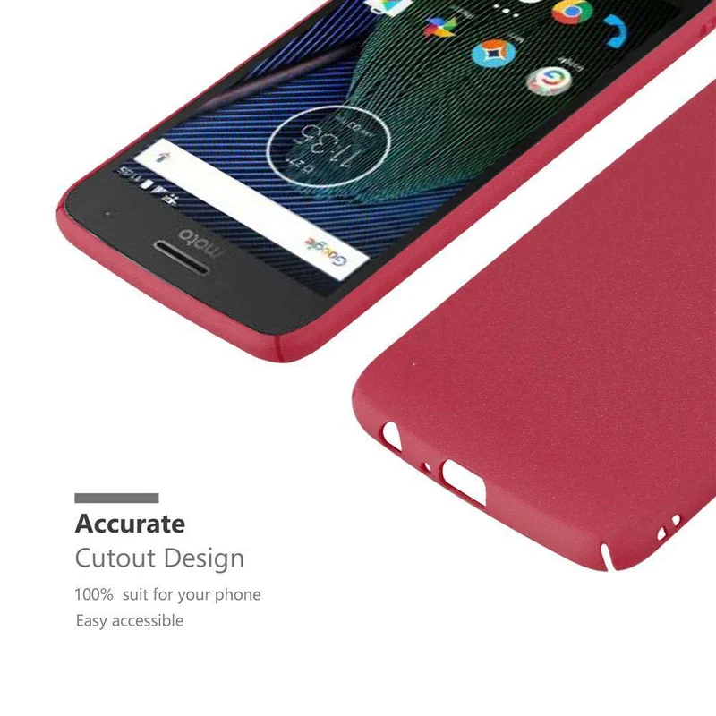 Cadorabo Hülle kompatibel mit Motorola MOTO G5 PLUS Hard Case Schutzhülle in Frosted Optik gegen Kratzer und Stöße