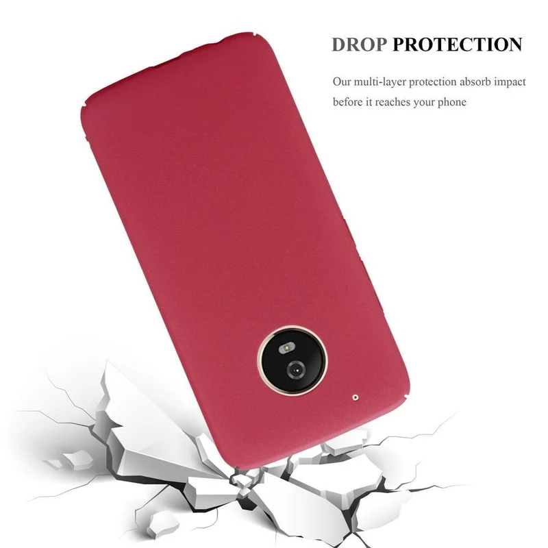 Cadorabo Hülle kompatibel mit Motorola MOTO G5 PLUS Hard Case Schutzhülle in Frosted Optik gegen Kratzer und Stöße