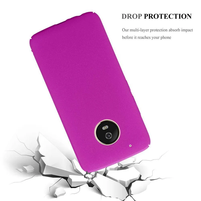 Cadorabo Hülle kompatibel mit Motorola MOTO G5 PLUS Hard Case Schutzhülle in Frosted Optik gegen Kratzer und Stöße