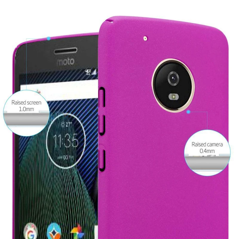 Cadorabo Hülle kompatibel mit Motorola MOTO G5 PLUS Hard Case Schutzhülle in Frosted Optik gegen Kratzer und Stöße