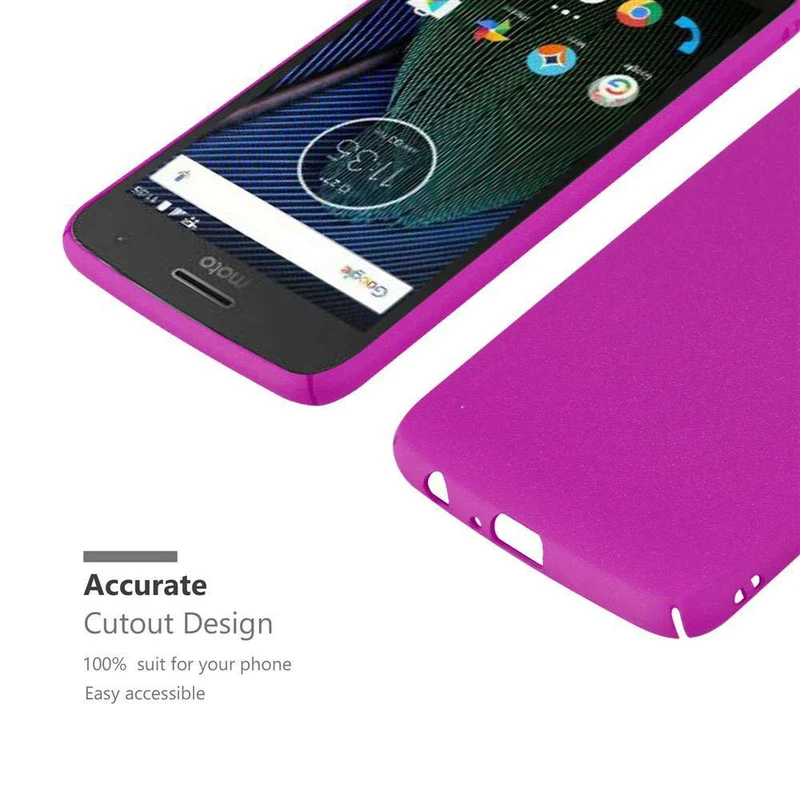Cadorabo Hülle kompatibel mit Motorola MOTO G5 PLUS Hard Case Schutzhülle in Frosted Optik gegen Kratzer und Stöße