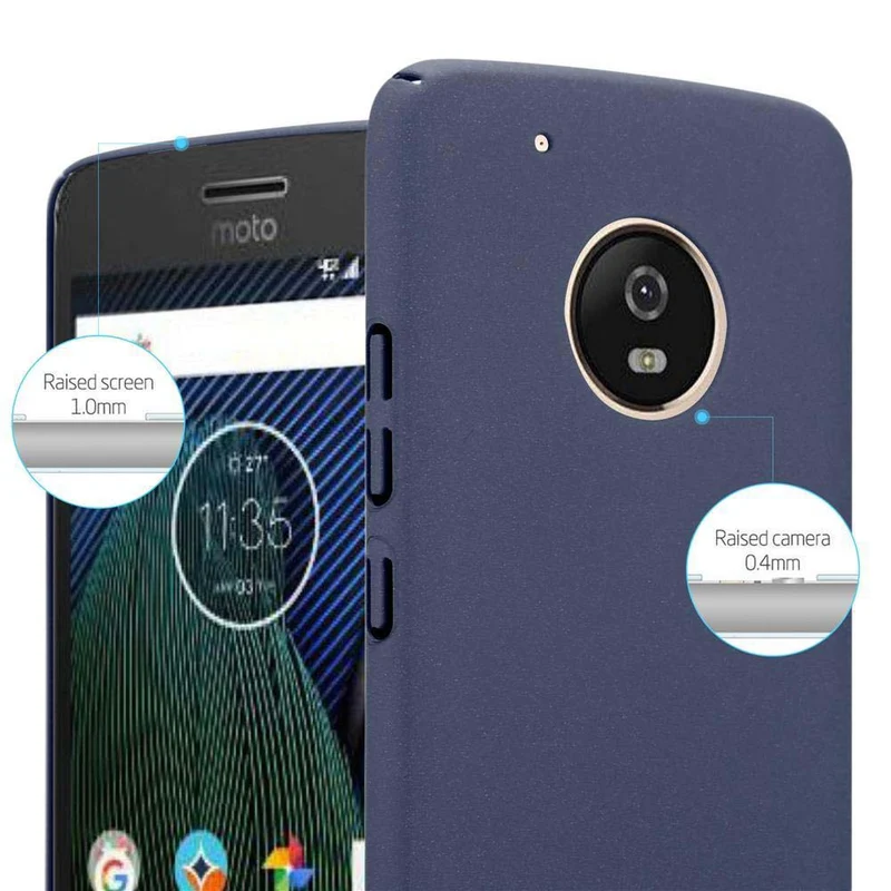 Cadorabo Hülle kompatibel mit Motorola MOTO G5 PLUS Hard Case Schutzhülle in Frosted Optik gegen Kratzer und Stöße
