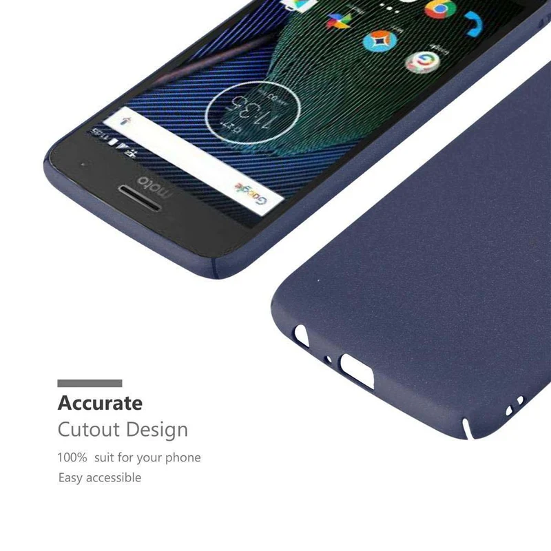 Cadorabo Hülle kompatibel mit Motorola MOTO G5 PLUS Hard Case Schutzhülle in Frosted Optik gegen Kratzer und Stöße