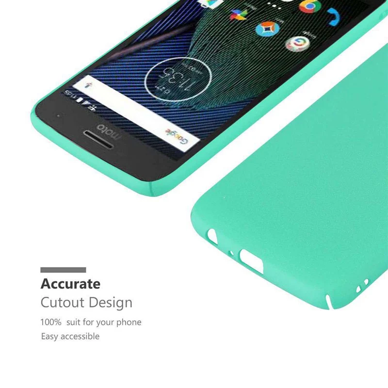 Cadorabo Hülle kompatibel mit Motorola MOTO G5 PLUS Hard Case Schutzhülle in Frosted Optik gegen Kratzer und Stöße