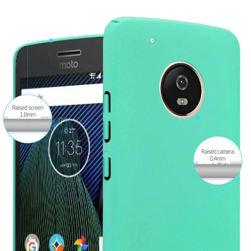 Cadorabo Hülle kompatibel mit Motorola MOTO G5 PLUS Hard Case Schutzhülle in Frosted Optik gegen Kratzer und Stöße