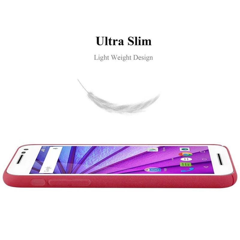 Cadorabo Hülle kompatibel mit Motorola MOTO G3 Hard Case Schutzhülle in Frosted Optik gegen Kratzer und Stöße