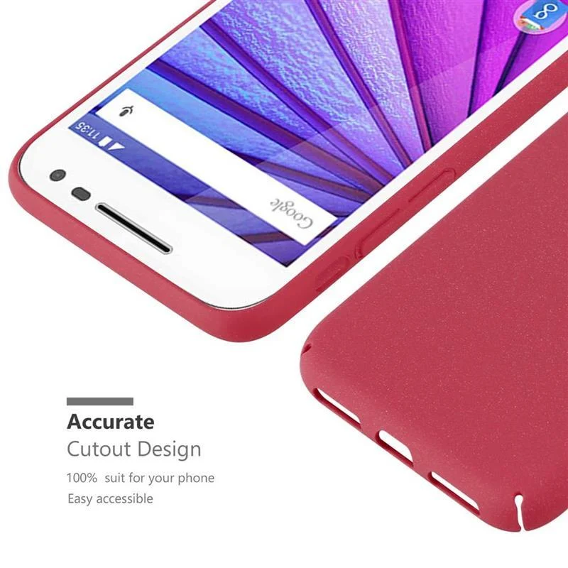 Cadorabo Hülle kompatibel mit Motorola MOTO G3 Hard Case Schutzhülle in Frosted Optik gegen Kratzer und Stöße