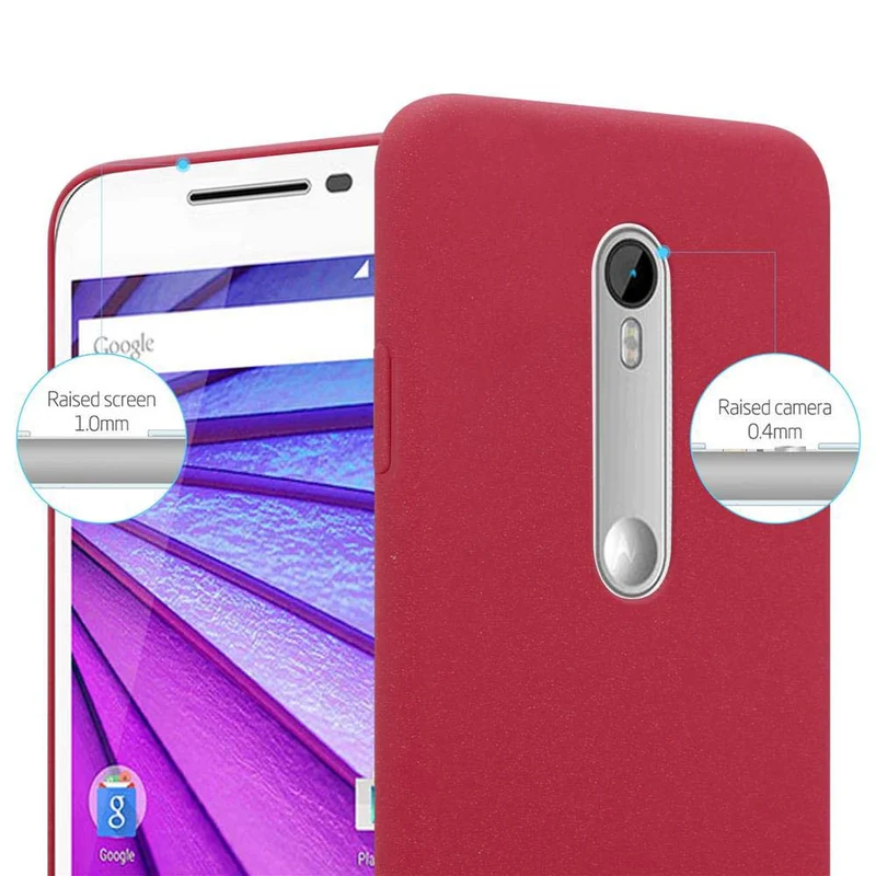 Cadorabo Hülle kompatibel mit Motorola MOTO G3 Hard Case Schutzhülle in Frosted Optik gegen Kratzer und Stöße