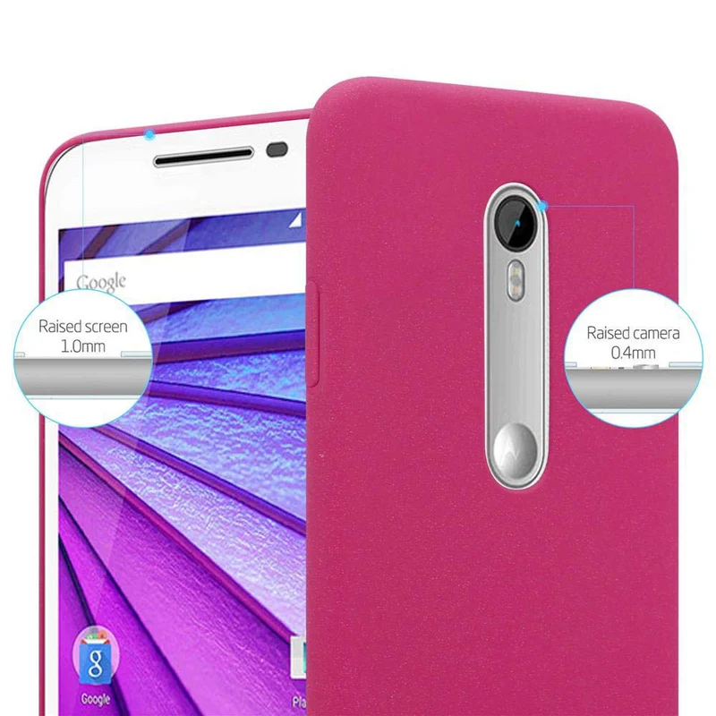 Cadorabo Hülle kompatibel mit Motorola MOTO G3 Hard Case Schutzhülle in Frosted Optik gegen Kratzer und Stöße