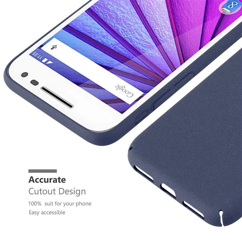 Cadorabo Hülle kompatibel mit Motorola MOTO G3 Hard Case Schutzhülle in Frosted Optik gegen Kratzer und Stöße