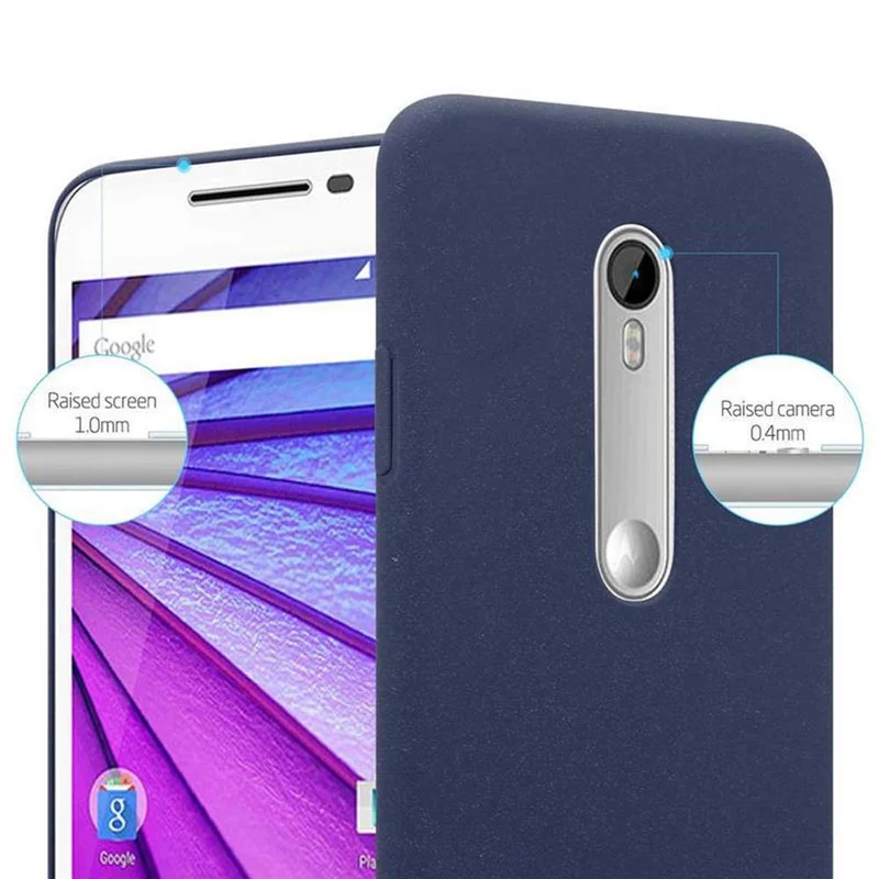 Cadorabo Hülle kompatibel mit Motorola MOTO G3 Hard Case Schutzhülle in Frosted Optik gegen Kratzer und Stöße