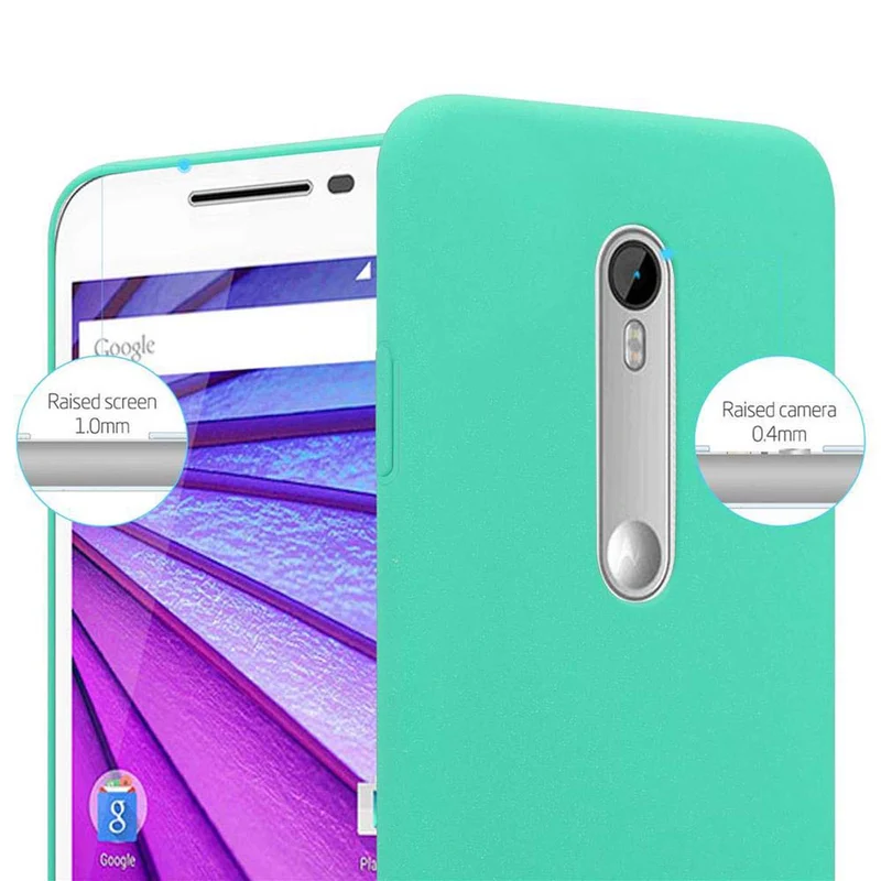Cadorabo Hülle kompatibel mit Motorola MOTO G3 Hard Case Schutzhülle in Frosted Optik gegen Kratzer und Stöße