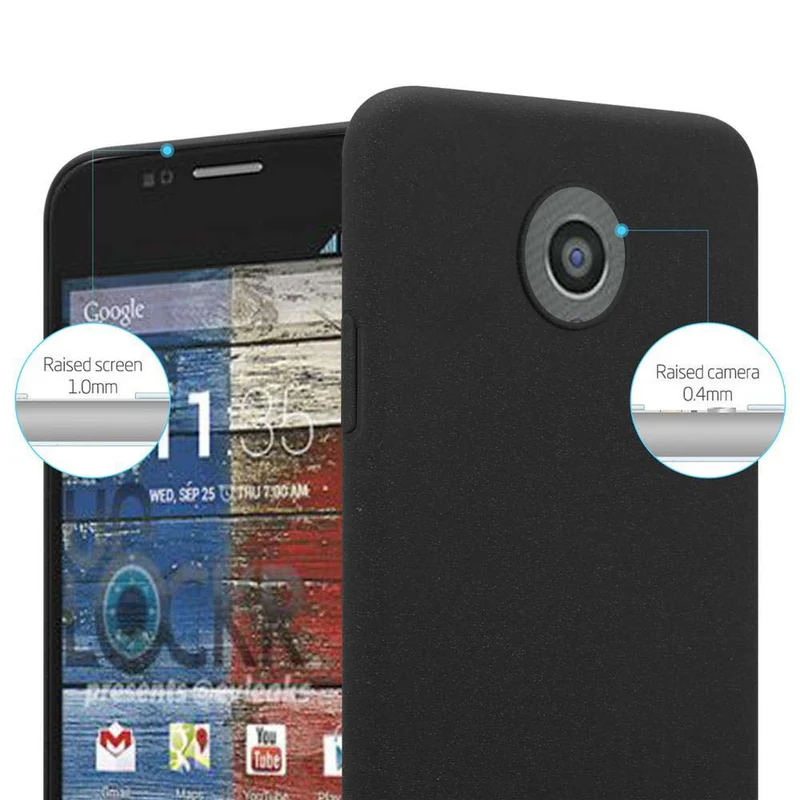 Cadorabo Hülle kompatibel mit Motorola MOTO G2 Hard Case Schutzhülle in Frosted Optik gegen Kratzer und Stöße