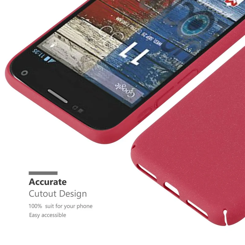 Cadorabo Hülle kompatibel mit Motorola MOTO G2 Hard Case Schutzhülle in Frosted Optik gegen Kratzer und Stöße