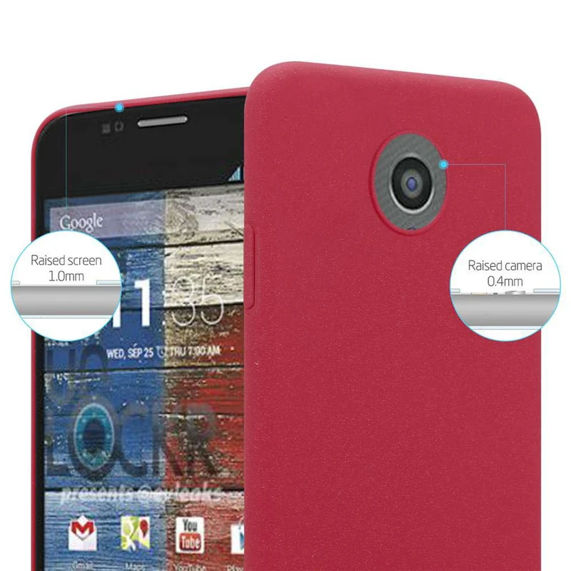 Cadorabo Hülle kompatibel mit Motorola MOTO G2 Hard Case Schutzhülle in Frosted Optik gegen Kratzer und Stöße