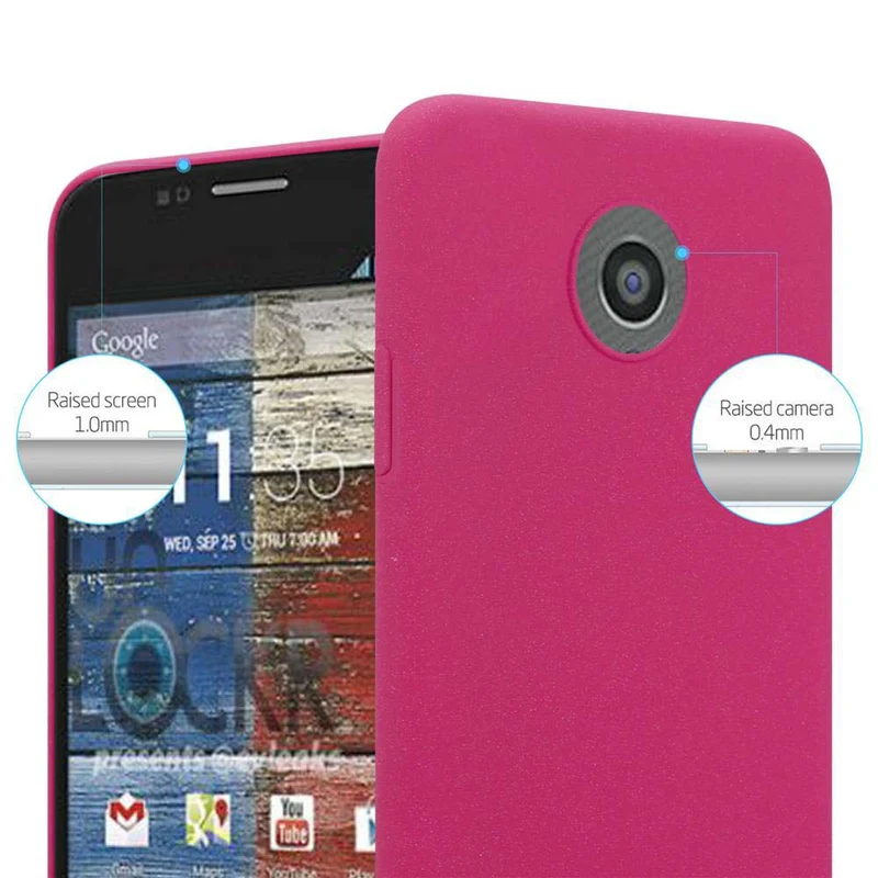 Cadorabo Hülle kompatibel mit Motorola MOTO G2 Hard Case Schutzhülle in Frosted Optik gegen Kratzer und Stöße