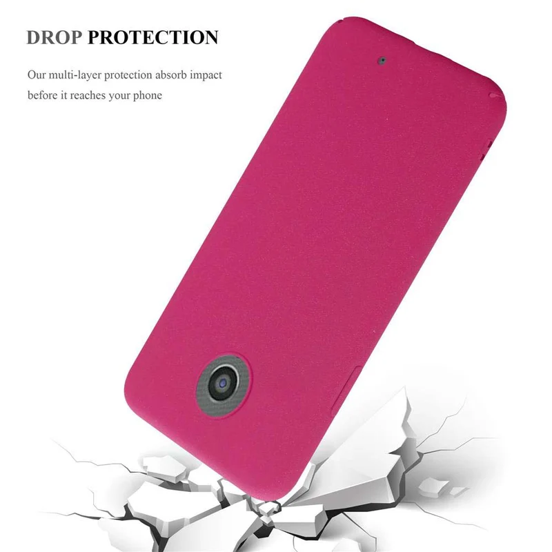 Cadorabo Hülle kompatibel mit Motorola MOTO G2 Hard Case Schutzhülle in Frosted Optik gegen Kratzer und Stöße