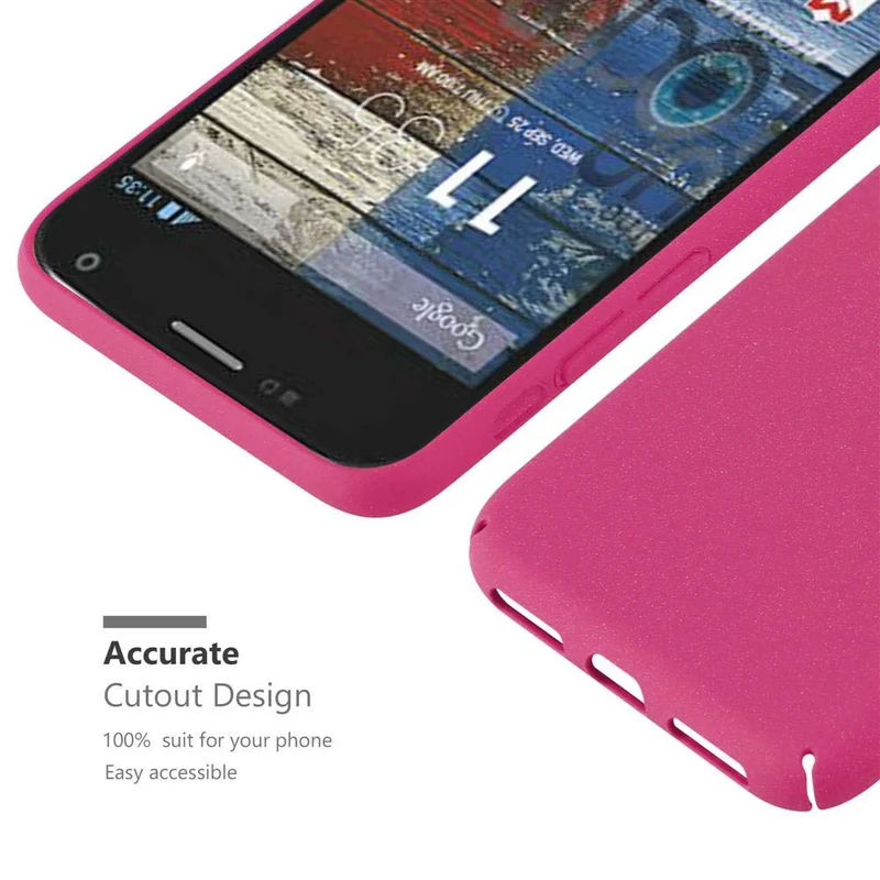 Cadorabo Hülle kompatibel mit Motorola MOTO G2 Hard Case Schutzhülle in Frosted Optik gegen Kratzer und Stöße