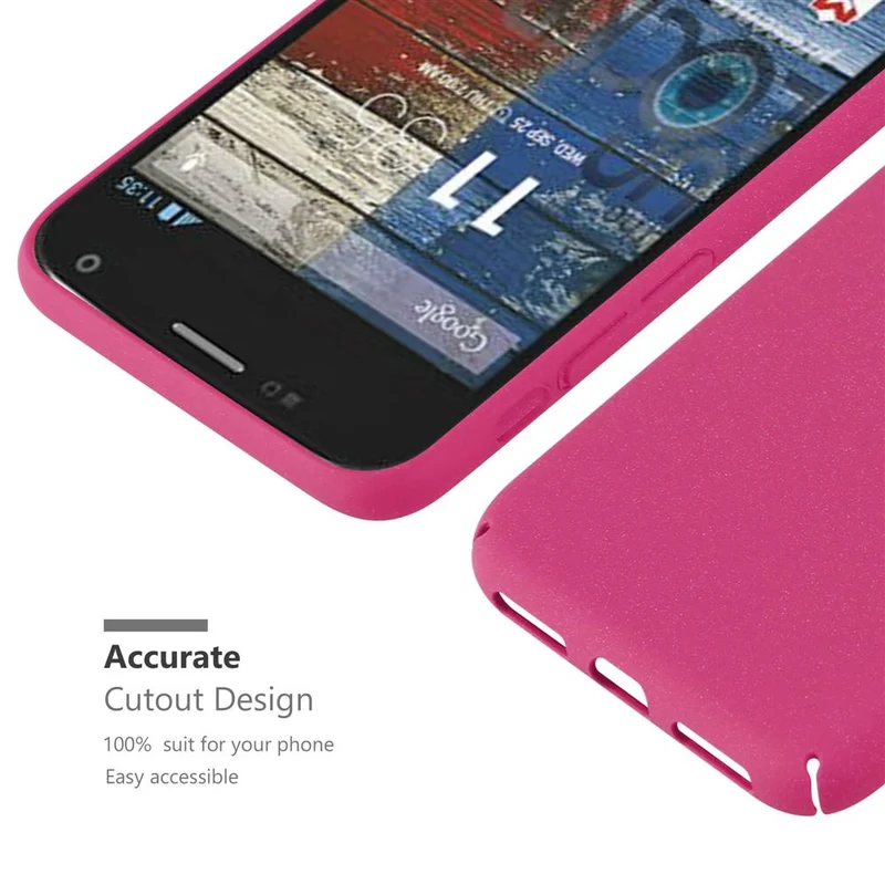 Cadorabo Hülle kompatibel mit Motorola MOTO G2 Hard Case Schutzhülle in Frosted Optik gegen Kratzer und Stöße