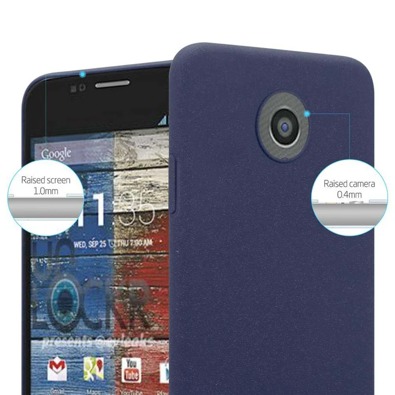 Cadorabo Hülle kompatibel mit Motorola MOTO G2 Hard Case Schutzhülle in Frosted Optik gegen Kratzer und Stöße